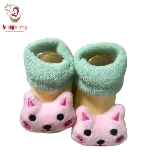 Nestoberry Cartoon Face Fancy Booties cum Socks