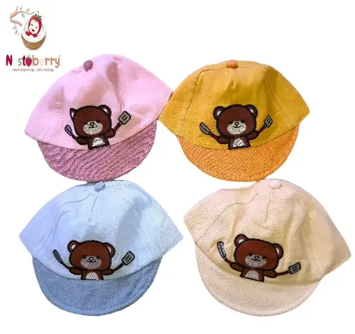 Nestoberry Soft Cotton P Cap for Babies (Unisex)